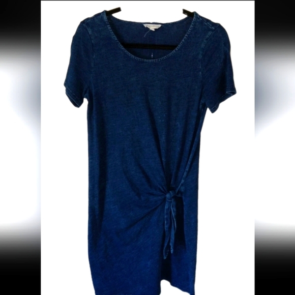 June and Delancey Blue Cotton Dress Knee Length Medium - Picture 1 of 8